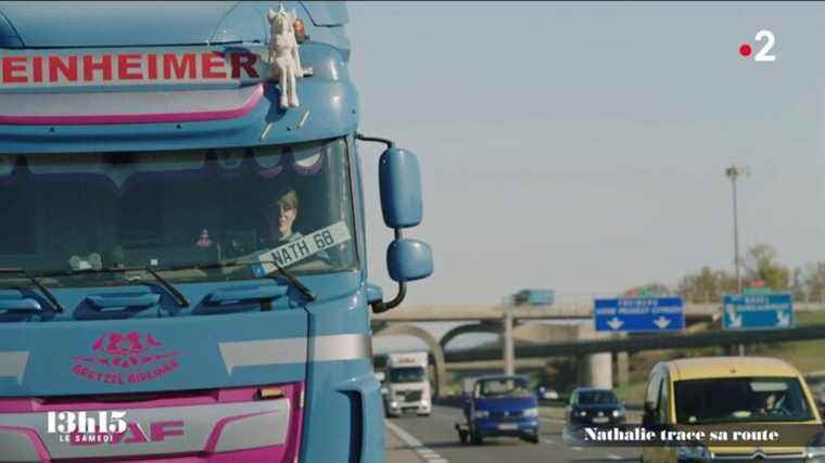 at the wheel of her truck, Nathalie does a job that only has 3% of women in France