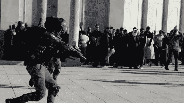 clashes broke out on the Esplanade des Mosques