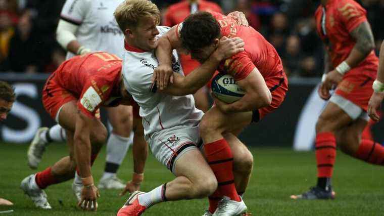 reduced to 14, Stade Toulousain beaten by Ulster in the round of 16 first leg