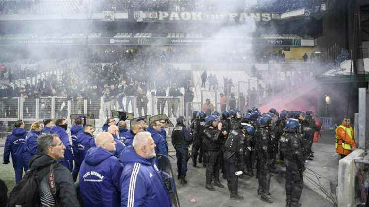 tensions between supporters before, during and after the quarter-final of the Europa League conference