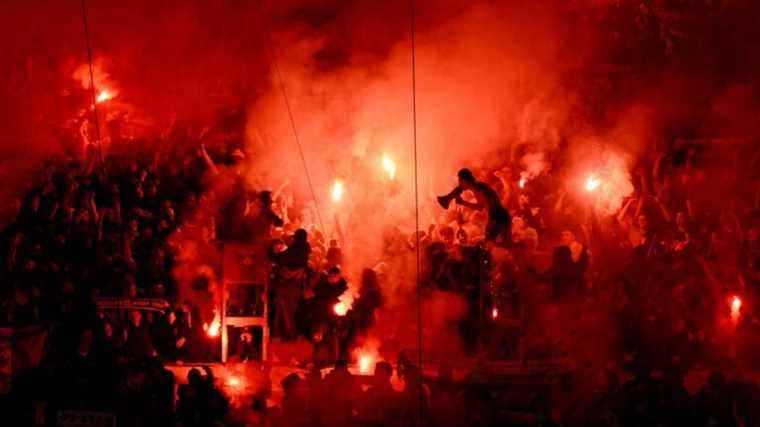 the north corner of the Vélodrome stadium closed for the semi-final against Feyenoord after the overflows against PAOK