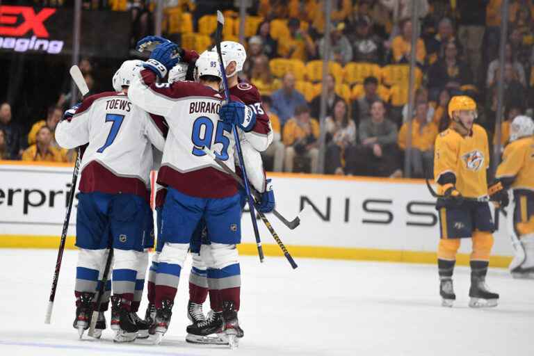 7-3 victory over the Predators |  Avalanche one second-round win away