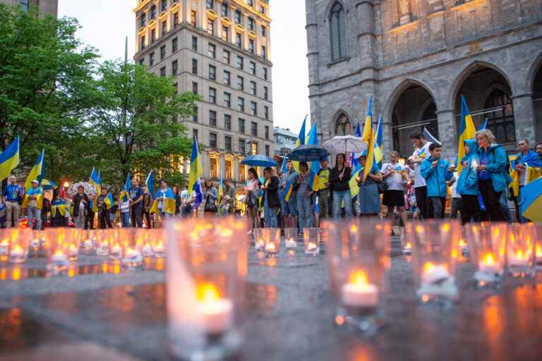 A candlelight vigil for Ukraine in Montreal |  “For us, time does not pass”