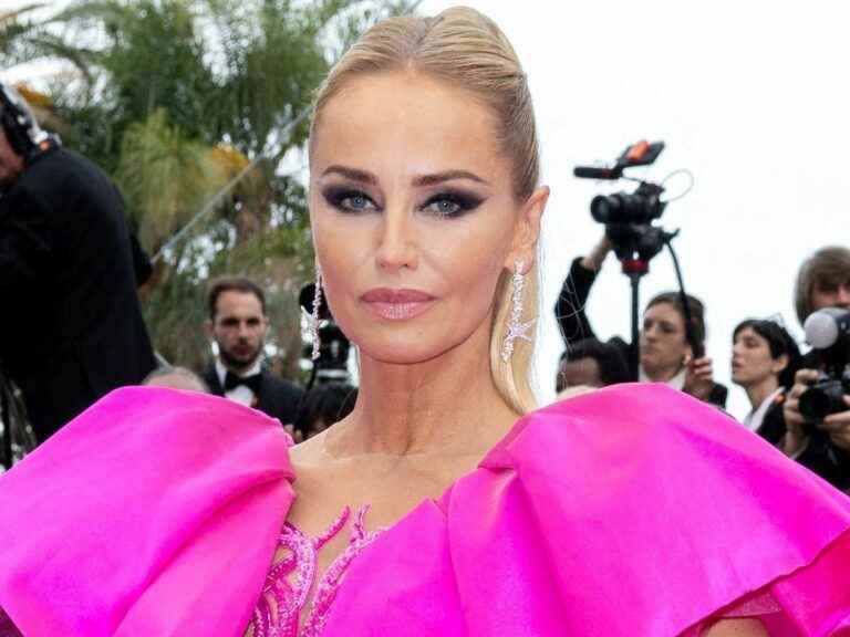 Adriana Karembeu absolutely divine in pink and hairstyle to copy right away!