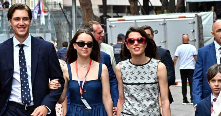 Alexandra of Hanover and her fiancé Ben-Sylvester Strautmann, a stylish and matching couple at the Monaco Grand Prix