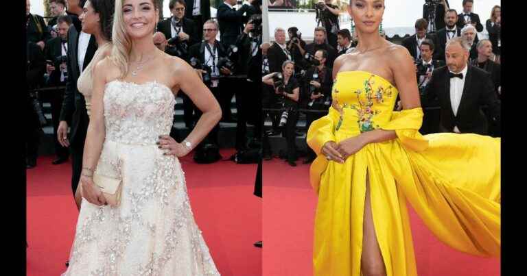 Cannes 2022: Priscilla Betti in a strapless dress, Lais Ribeiro (fiancée of Joakim Noah) sublime in yellow