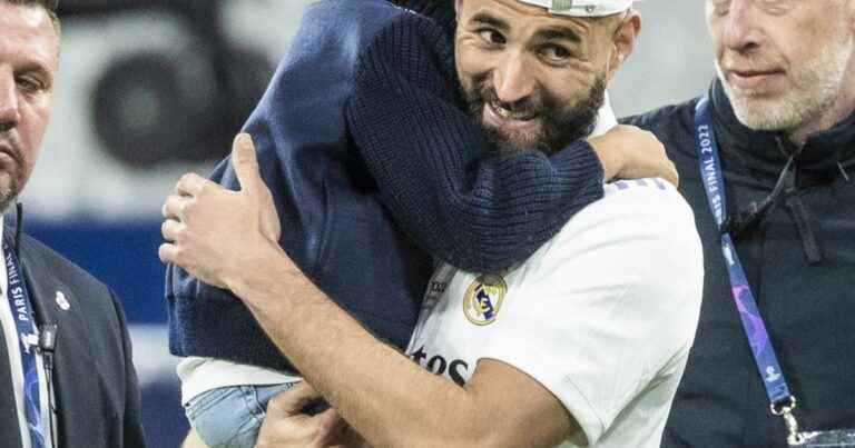 Champions League: Karim Benzema celebrates his victory with his son Ibrahim and Cora Gauthier