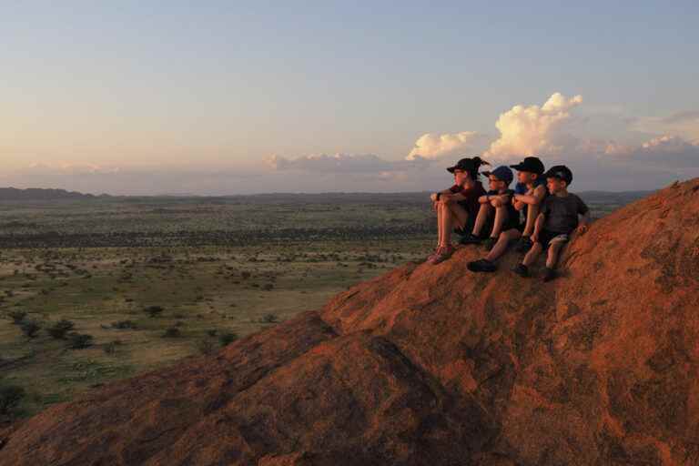 Children saw Namibia