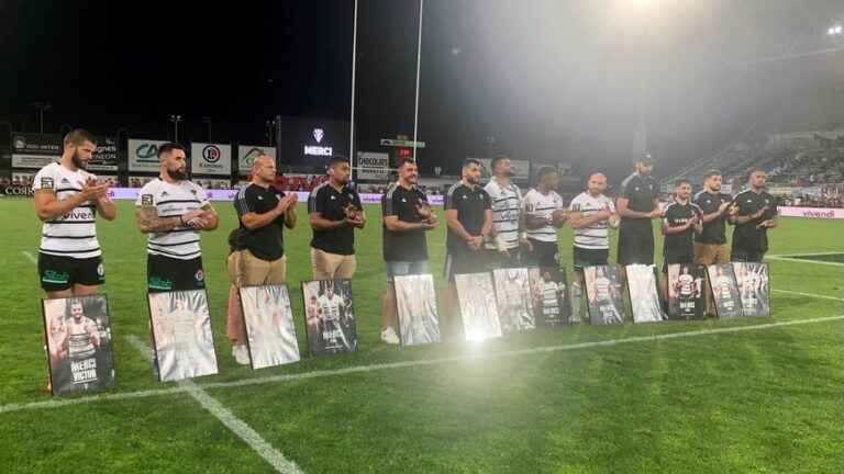 End clap for 13 players from CA Brive, Giorgadze and Abzhandadze not kept