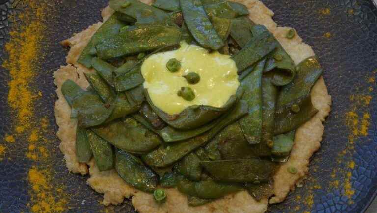 FINE TART with PEAS and the different ways of cooking vegetables