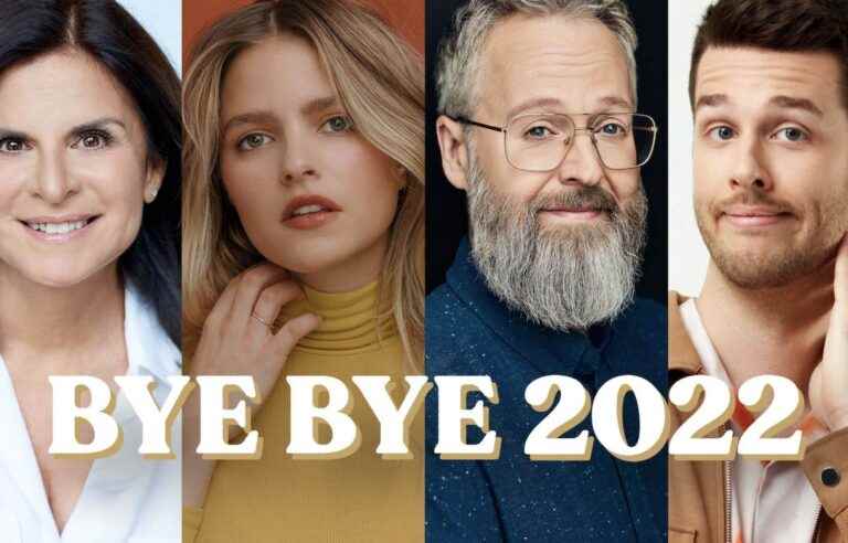 François Bellefeuille, Sarah-Jeanne Labrosse, Guylaine Tremblay and Pierre-Yves Roy-Desmarais in the “Bye Bye 2022”