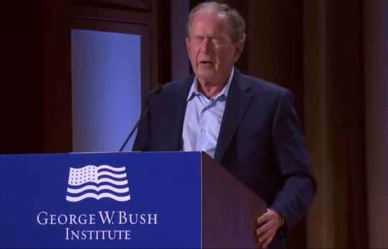 George W. Bush makes a slip between the invasion of Ukraine and Iraq