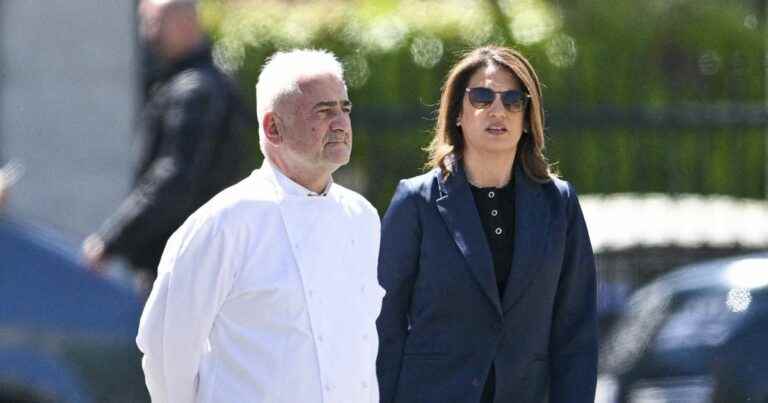 Guy Savoy and Sonia Mabrouk at the funeral of Antoine Alléno: the discreet couple united in emotion