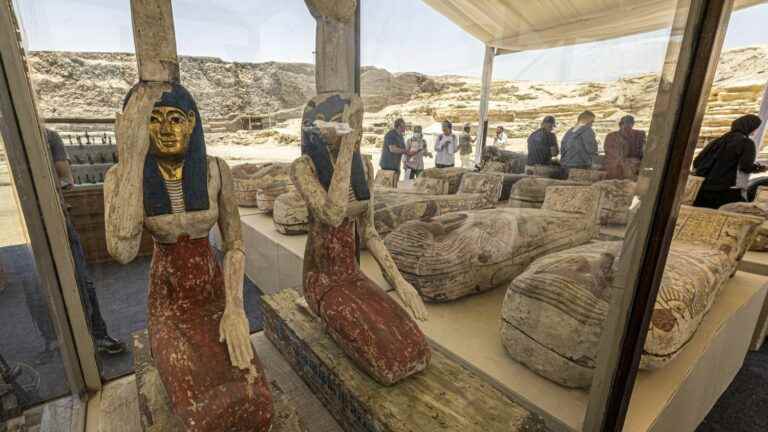 In Egypt, a considerable discovery of bronze statues and sarcophagi in the necropolis of Saqqara