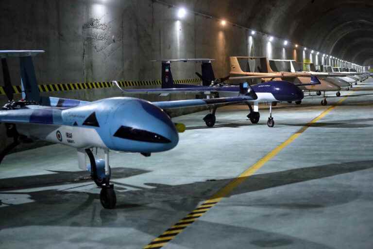 Iranian military releases images of underground drone base