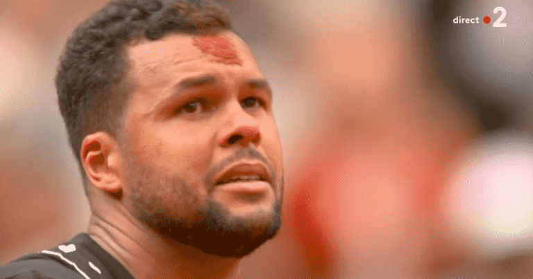 Jo-Wilfried Tsonga, in tears, ends his career: his wife and children present at Roland-Garros