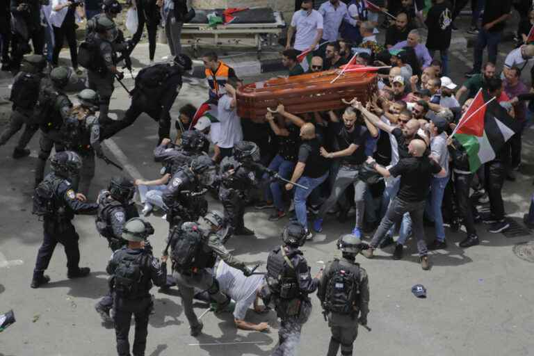 Joly condemns the actions of the Israeli police at the funeral of a journalist