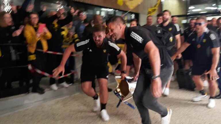 La Rochelle rugby players bring home the European Cup