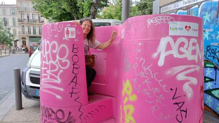 Lack of privacy at the female urinals installed on the Plaine in Marseille