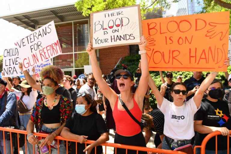 National Rifle Association Annual Convention |  “Their blood is on your hands”, indignant protesters