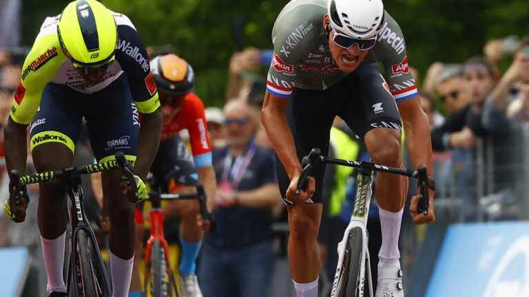 Mathieu van der Poel wins the first stage and puts on the pink jersey