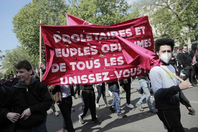 May 1 |  Hundreds of thousands of demonstrators marched all over France