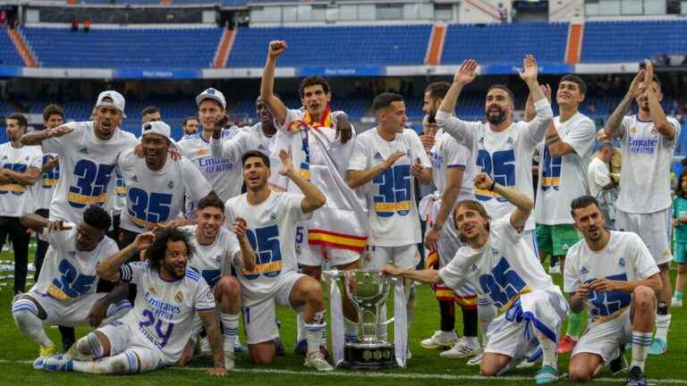 Real Madrid champion of Spain after their victory against Espanyol Barcelona