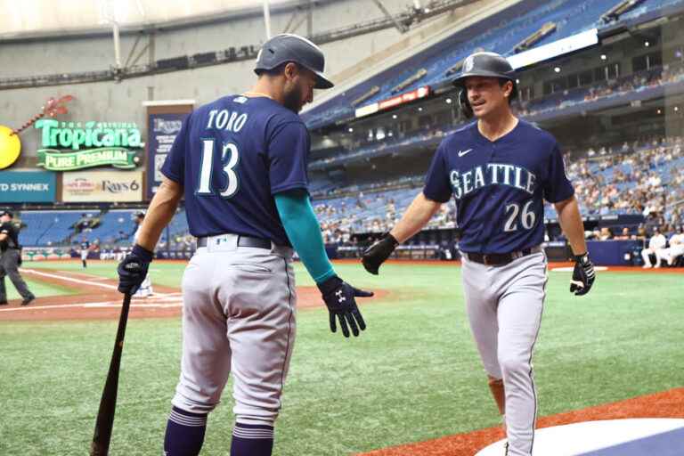 Seattle Mariners |  Adam Frazier and Eugenio Suarez took Abraham Toro under their wing