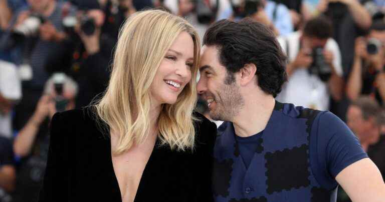 Stunning and low-cut Virginie Efira with Tahar Rahim, accomplice duo in Cannes