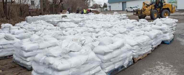 The dangerously high water level in Gatineau