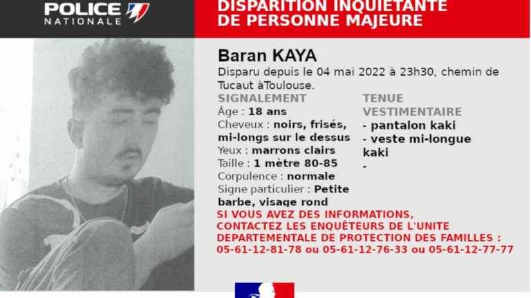 The national police launch an appeal after the worrying disappearance of a young man in Toulouse