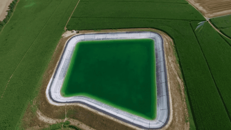 gigantic water reservoirs in the middle of the fields are controversial