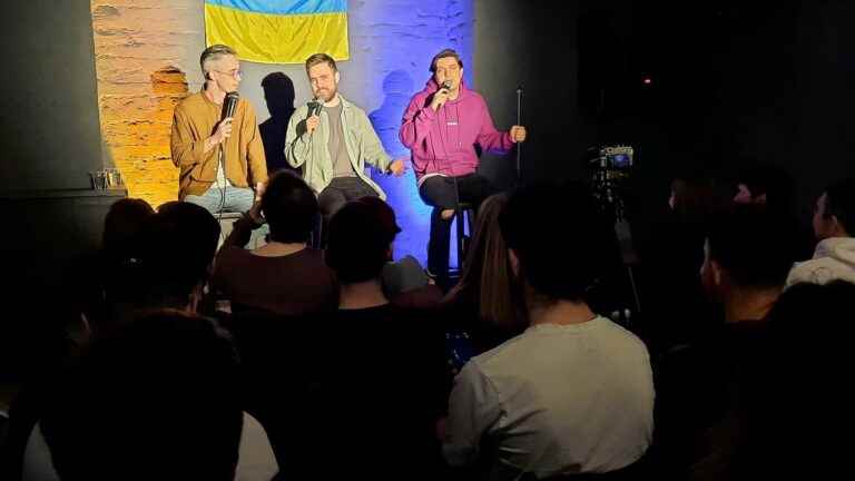 in kyiv, comedians continue to perform in basements