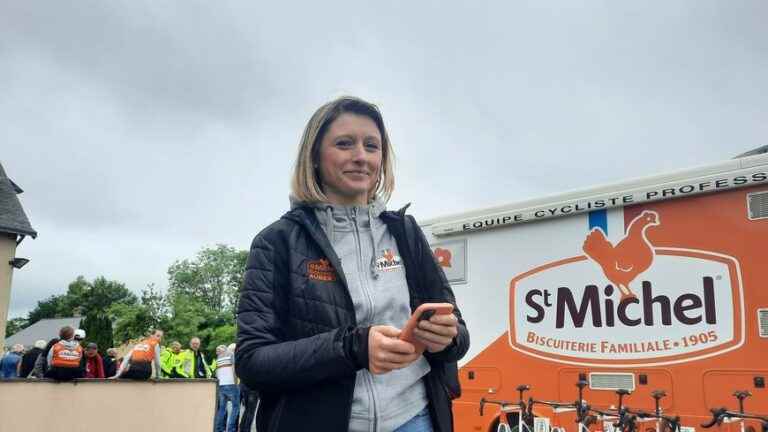 on the Boucles de la Mayenne, the first female sports director of a men’s team