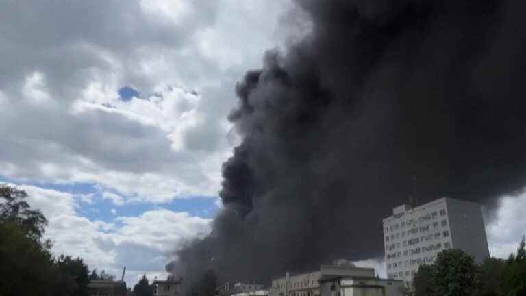 the Russians, storming the Donbass, rained down shells on Severodonetsk