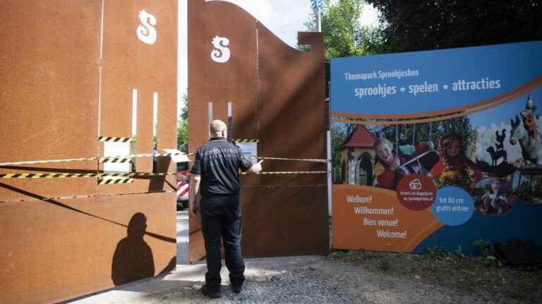 the fall of a wagon in an amusement park leaves three injured, including a child