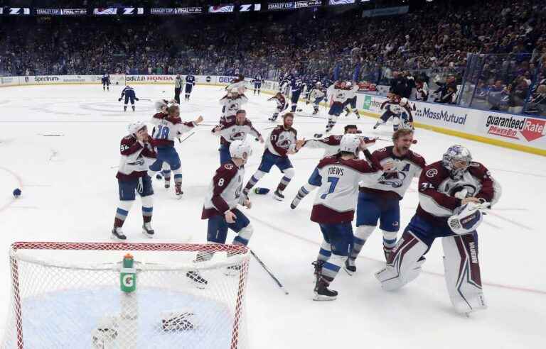 The Avalanche win the Stanley Cup