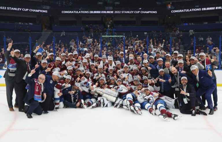 The Avalanche win the Stanley Cup