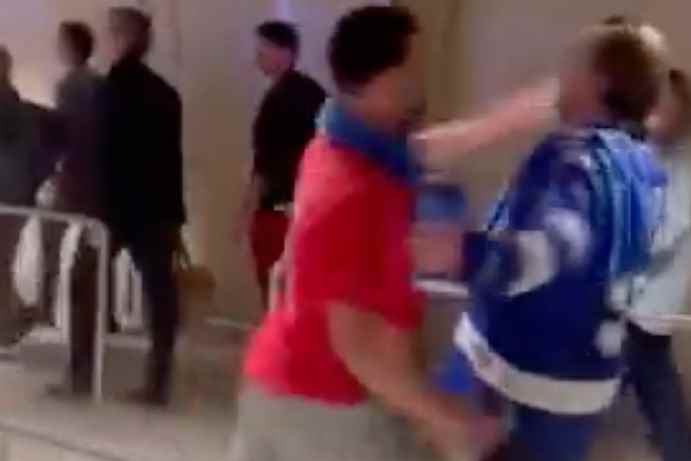 Brutal punch |  Rangers fan arrested and banned for life from Madison Square Garden