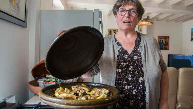 Cathy, caterer in her kitchen