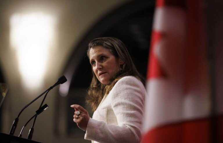 Chrystia Freeland reiterates her plan against inflation