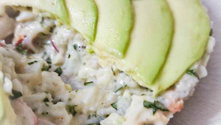 Crab mayonnaise avocado according to blogger Eve Tavernier!