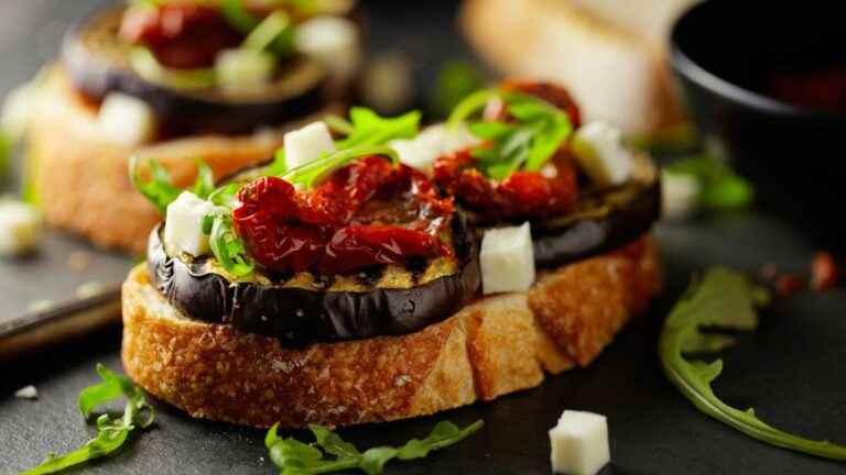 Eggplant and tomato bruschetta recipe