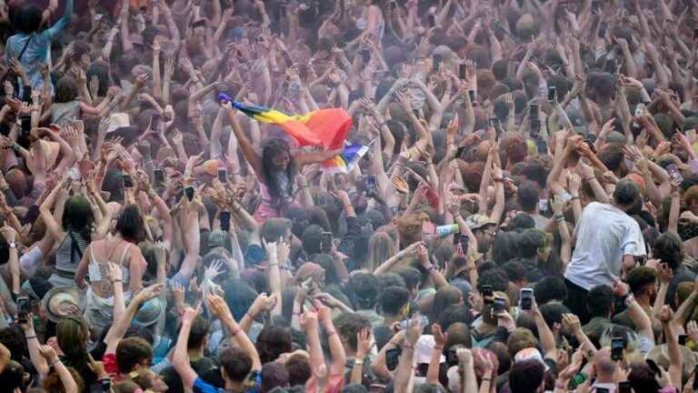 IN IMAGES, IN PICTURES.  Record attendance at Solidays, with 247,000 festival-goers, a minister and a fox