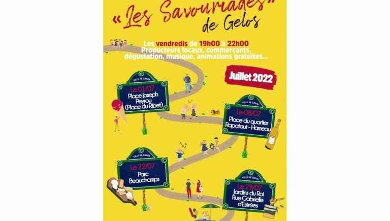 “Les Savouriades” of Gelos a producer’s market every Friday in July