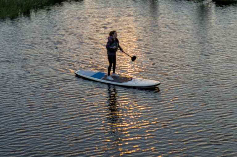 Paddling in the moonlight