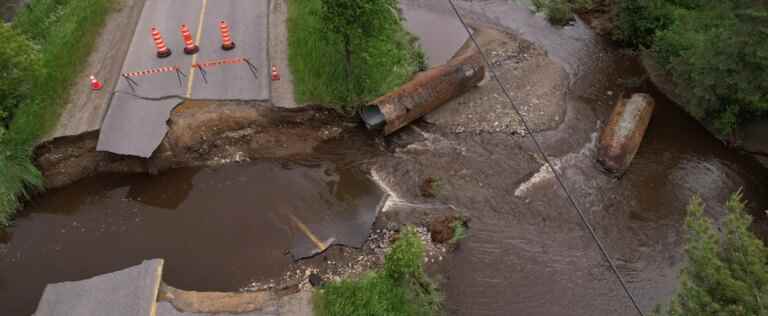 The collapse of a beaver dam causes damage in Rawdon