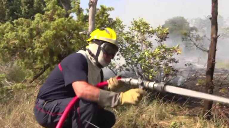 firefighters fight the flames in Drôme and Ardèche