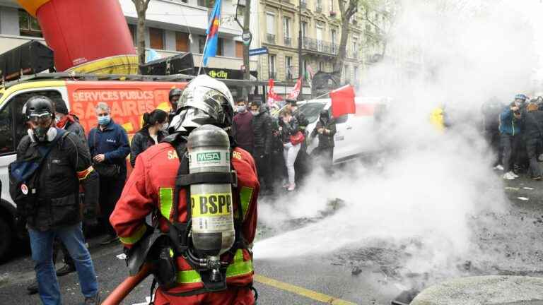 ten months in prison for the woman who attacked a firefighter in Paris