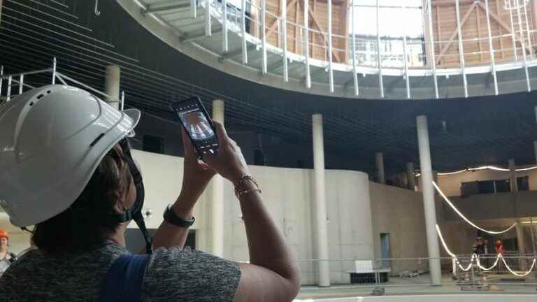 the construction site of the Grand Nancy Thermal baths is revealed to the public